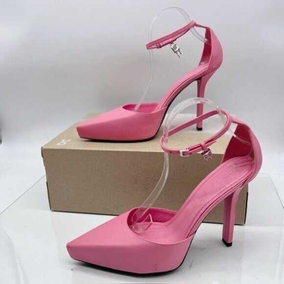 GIVENCHY G-lock LOGO Platform Womens Leather Pump In Bright Pink EU 36.5 $995 - Picture 3 of 13
